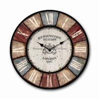 Roman Numerals 20'' Timber Wall Clock