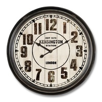 Classical 24'' Big Metal Clock (Black Frame)