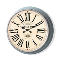 Classic 13'' Metal Wall Clock(Blue Frame)