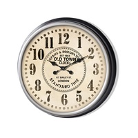 Classic 13'' Metal Wall Clock(Black Frame)