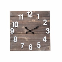 Timber Classic Square Clock