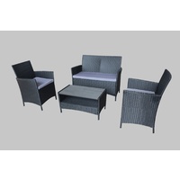 Ravello 4 Piece Rattan Sofa Set - Polywood Table