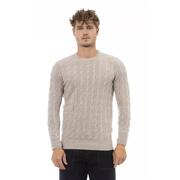 Elegant Beige Viscose Sweater - Alpha Studio