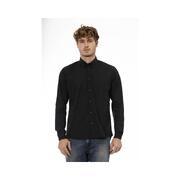 Stylish Baldinini Trend Black Cotton Shirt - L