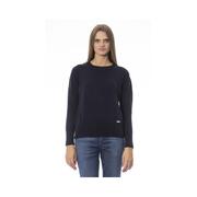 Stylish 44 It Blue Wool Sweater Baldinini Trend Women