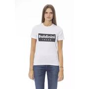 White Cotton Tee Shirt Baldinini Trend Women'S