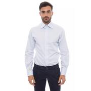 L Light Blue Cotton Shirt Billionaire Italian Couture