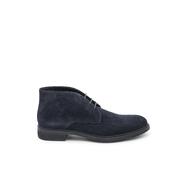 Dusk Elegance Men'S Dark Blue Calfskin Ankle Boot