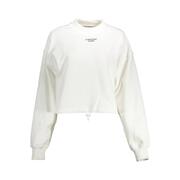 Crisp Comfort Calvin Klein White Cotton Sweater (Size Xl)