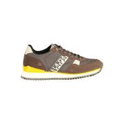 Napapijri Earthy Brown Polyester Sneaker - 43 Eu