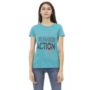 S Petite Sky Blue Cotton Serenity Trussardi Action Women'S Tee Shirt