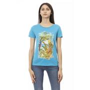 Xl Sky Blue Cotton Serenity Trussardi Action Women'S Tee Shirt