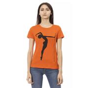 Tangerine Tango Trussardi'S Orange Cotton Tops & T-Shirt - Size Xl