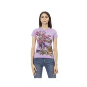 Regal Purple Trussardi'S Elegant Cotton Blend Tee - Size S