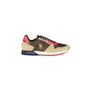 Us Polo Assn Men'S Chestnut Polyester Sneaker (Size 42)