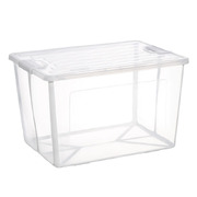 37L Modular Clear Foldable Storage Box With Lid