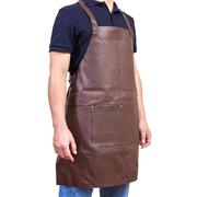 Professional Leather Apron Butcher Woodwork Hairdressing Barber Chef - Brown