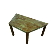 Trapezoidal Table 120 Rubber Wood