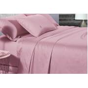 Queen Size 500TC Cotton Sateen Fitted Sheet (Pink Color)