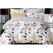 Queen Size Idina Leaf Pattens Quilt Cover Set (3PCS)