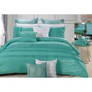 Queen Size Wenshia Turquoise Quilt Cover Set (3PCS)