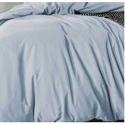 Super King Size Blue Fog Vintage Washed Cotton Quilt Cover Set(3PCS)