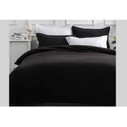 Super King Size Black Color Quilt Cover Set (3PCS)