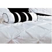 Queen Size White Diamond Pintuck Quilt Cover Set(3PCS)