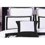 Queen Size Modern White Black Rectangle Pattern Quilt Cover Set (3PCS)