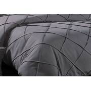 Super King Size Grey Diamond Pintuck Quilt Cover Set(3PCS)