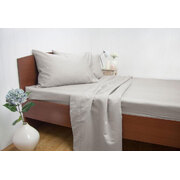 Queen Size 1500TC Cotton Rich Sheet Set (Silver Color)