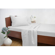 Queen Size 1500TC Cotton Rich Sheet Set (White Color)