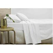 Queen Size 3000TC Cotton Rich Sheet Set (White Color)