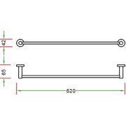 Classic Chrome Towel Bar Rail Bathroom