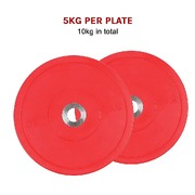 Set Of 2 X 5KG Rubber Bumper Weight Plate