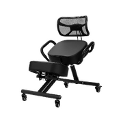 Adjustable Ergonomic Kneeling Chair With Backrest & Casters