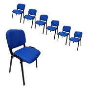 Stackable Office Conference Visitor and Community Chairs 7Pcs-Blue