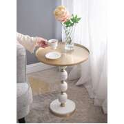 Jesicca Marble And Aluminuim Hand Made Side Table