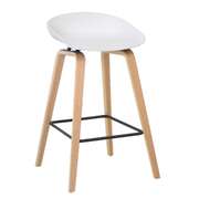 Comfy White Bar Stool Modern Cushioned Design for Comfortable