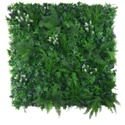 White Flowering Jungle Vertical Garden / Green Wall UV Resistant 1m x 1m