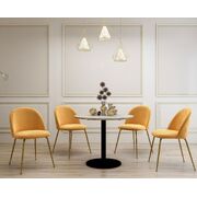 Gold Dining Set Table and Chairs 5 Piece