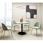 Gold-Black 5 Piece Dining Set Table and Chairs