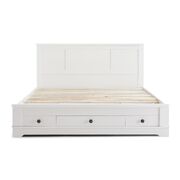 Bedframe with Storage Drawers Double-White