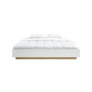 Industrial Contemporary Bed Base Bed Frame White Oak