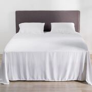 White 100% Organic Bamboo Flat Sheet