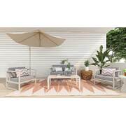 White 2-Seater Outdoor Sofa 