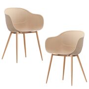 Charming Beetle Dining Chair Set of 2-Natural