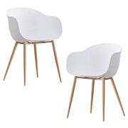 Charming Beetle Dining Chair Set of 2-White