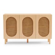 3 Door Rattan Sideboard in Maple