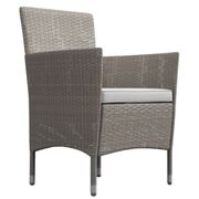 2 Seater Rattan Outdoor Balcony Set Natural Grey